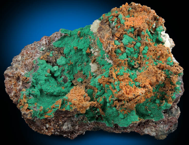 Malachite, Smithsonite and Cobalt-rich Dolomite from Tsumeb Mine, Otavi-Bergland District, Oshikoto, Namibia