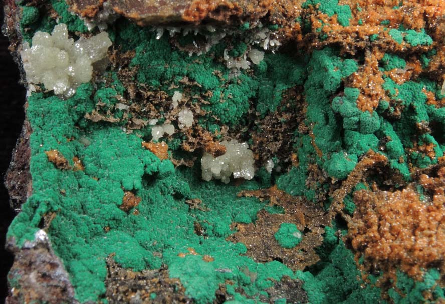 Malachite, Smithsonite and Cobalt-rich Dolomite from Tsumeb Mine, Otavi-Bergland District, Oshikoto, Namibia