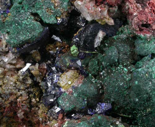 Anglesite, Azurite, Malachite from Tsumeb Mine, Otavi-Bergland District, Oshikoto, Namibia