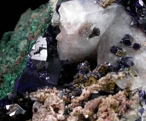 Anglesite, Azurite, Malachite from Tsumeb Mine, Otavi-Bergland District, Oshikoto, Namibia