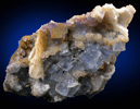 Fluorite and Barite on Quartz from Royal Flush Mine, Hansonburg District, 8.5 km south of Bingham, Socorro County, New Mexico