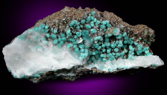 Aurichalcite and Calcite from 79 Mine, Banner District, near Hayden, Gila County, Arizona