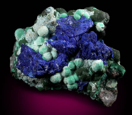 Azurite and Malachite from Morenci Mine, Clifton District, Greenlee County, Arizona
