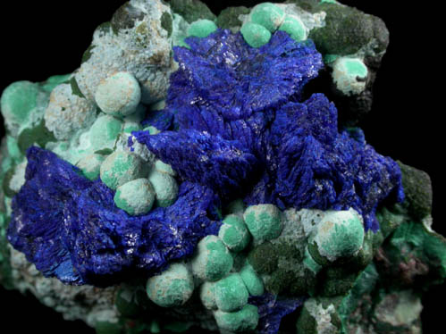 Azurite and Malachite from Morenci Mine, Clifton District, Greenlee County, Arizona