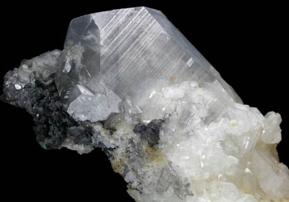 Anglesite with Galena inclusions from Monteponi Mine, Iglesias, Sardinia, Italy