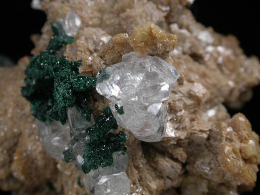 Cerussite, Malachite, Dolomite from Tsumeb Mine, Otavi-Bergland District, Oshikoto, Namibia