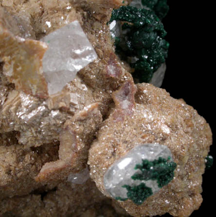 Cerussite, Malachite, Dolomite from Tsumeb Mine, Otavi-Bergland District, Oshikoto, Namibia