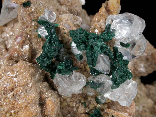 Cerussite, Malachite, Dolomite from Tsumeb Mine, Otavi-Bergland District, Oshikoto, Namibia