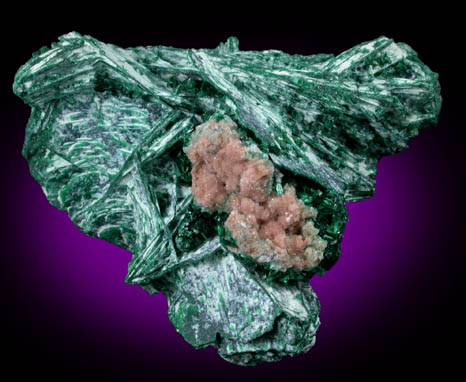 Malachite with Calcite from N'Chwaning Mine, Kalahari Manganese Field, Northern Cape Province, South Africa