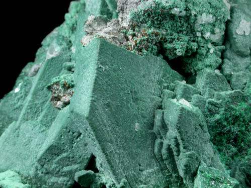 Malachite pseudomorphs after Azurite from Tsumeb Mine, Otavi-Bergland District, Oshikoto, Namibia