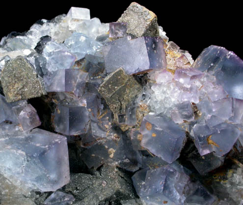 Fluorite, Galena, Quartz, Anglesite from Royal Flush Mine, Hansonburg District, 8.5 km south of Bingham, Socorro County, New Mexico