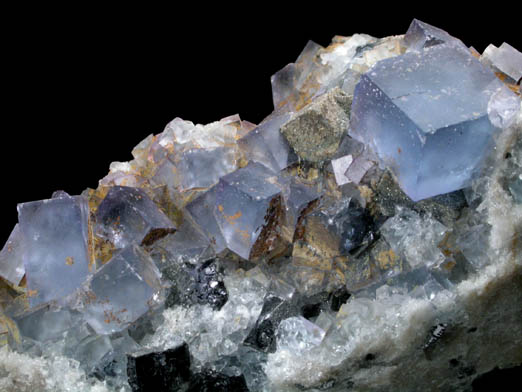 Fluorite, Galena, Quartz, Anglesite from Royal Flush Mine, Hansonburg District, 8.5 km south of Bingham, Socorro County, New Mexico