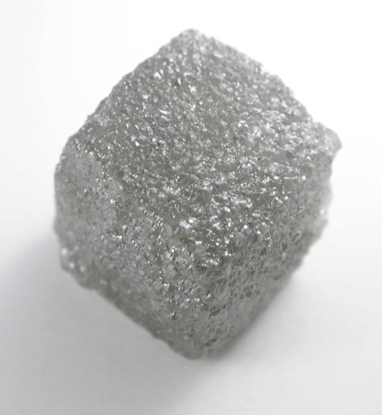 Diamond (9.97 carat gray cubic crystal) from Mbuji-Mayi (Miba), 300 km east of Tshikapa, Democratic Republic of the Congo