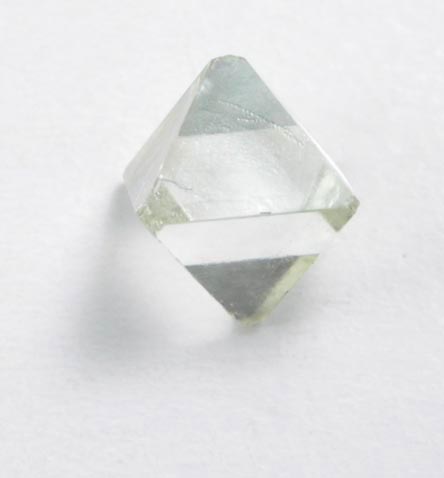 Diamond (0.33 carat cuttable pale greenish-yellow octahedral crystal) from Northern Cape Province, South Africa