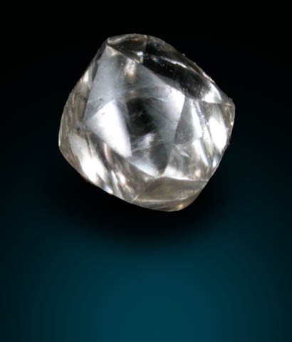 Diamond (0.24 carat cuttable champagne-colored dodecahedral crystal) from Northern Cape Province, South Africa
