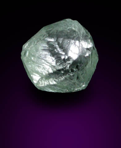 Diamond (0.27 carat green dodecahedral crystal) from Guaniamo, Bolivar Province, Venezuela
