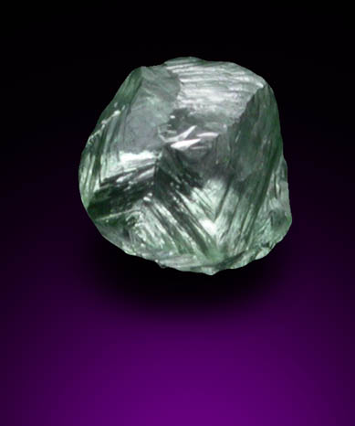 Diamond (0.20 carat dark-green dodecahedral crystal) from Guaniamo, Bolivar Province, Venezuela