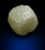 Diamond (1.88 carat yellow cubic crystal) from Mbuji-Mayi (Miba), 300 km east of Tshikapa, Democratic Republic of the Congo