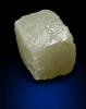 Diamond (2.43 carat yellow-gray cubic crystal) from Mbuji-Mayi (Miba), 300 km east of Tshikapa, Democratic Republic of the Congo