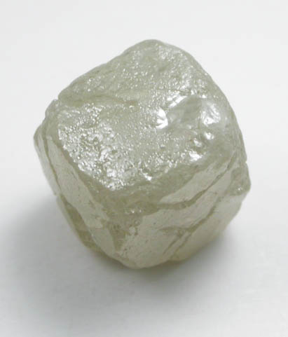 Diamond (2.47 carat yellow-gray cubic crystal) from Mbuji-Mayi (Miba), 300 km east of Tshikapa, Democratic Republic of the Congo
