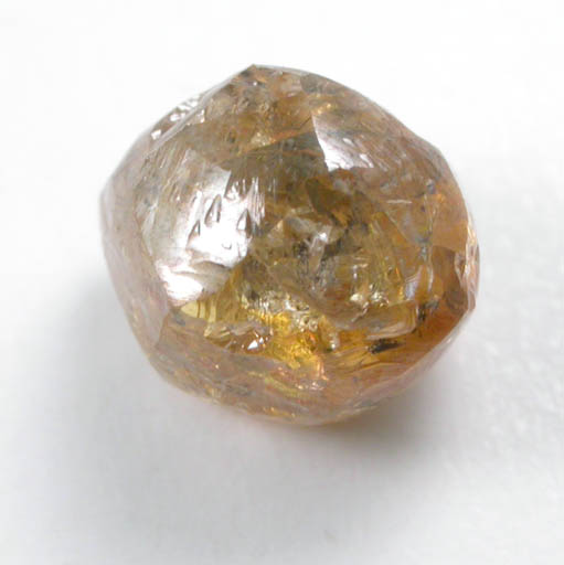 Diamond (1.67 carat fancy yellow-orange complex crystal) from Letlhakane Mine, south of the Makgadikgadi Pans, Botswana