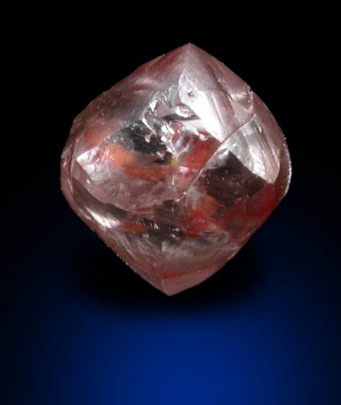 Diamond (1 carat fancy red-brown octahedral crystal) from Oranjemund District, southern coastal Namib Desert, Namibia