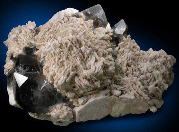 Albite over Microcline with Smoky Quartz from Moat Mountain, west of North Conway, Carroll County, New Hampshire