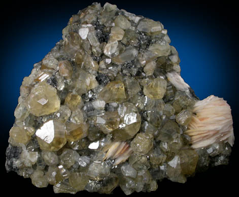 Cerussite and Barite from Mibladen, Haute Moulouya Basin, Zeida-Aouli-Mibladen belt, Midelt Province, Morocco