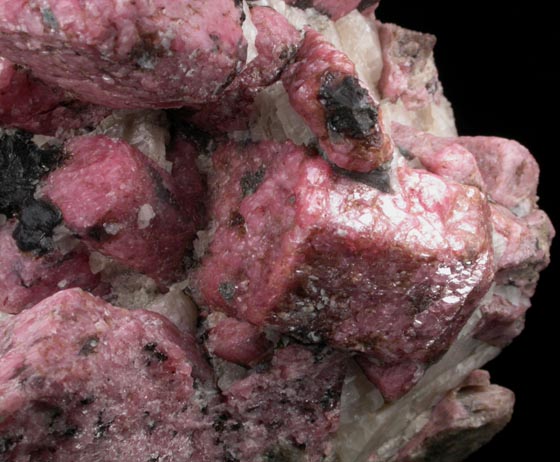 Rhodonite, Franklinite, Calcite, Andradite from Franklin, Sussex County, New Jersey (Type Locality for Franklinite)