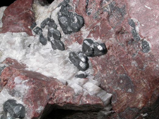 Willemite with Franklinite, Glaucochroite, Calcite from Franklin, Sussex County, New Jersey (Type Locality for Franklinite and Glaucochroite)