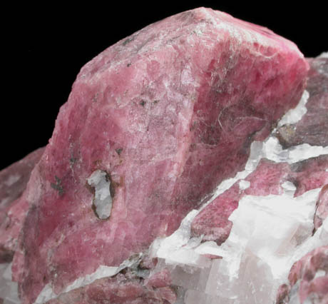 Rhodonite with Franklinite and Calcite from Franklin, Sussex County, New Jersey (Type Locality for Franklinite)