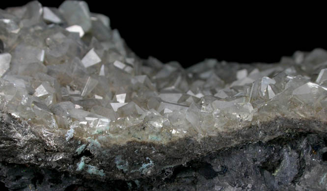 Anglesite on Galena from Touissit Mine, 21 km SSE of Oujda, Jerada Province, Oriental, Morocco