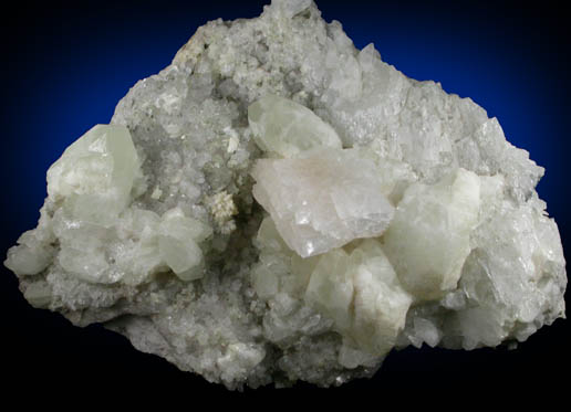 Heulandite, Datolite, Quartz, Pyrite from Upper New Street Quarry, Paterson, Passaic County, New Jersey