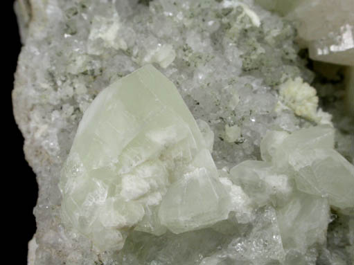 Heulandite, Datolite, Quartz, Pyrite from Upper New Street Quarry, Paterson, Passaic County, New Jersey