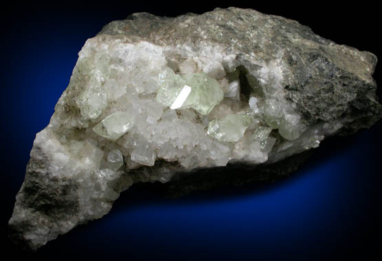 Datolite on Calcite from Upper New Street Quarry, Paterson, Passaic County, New Jersey