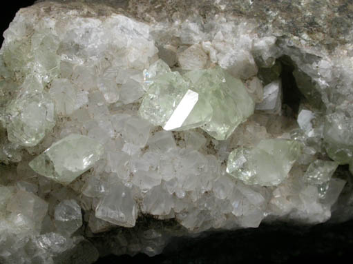 Datolite on Calcite from Upper New Street Quarry, Paterson, Passaic County, New Jersey