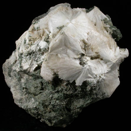 Natrolite with Diopside from Tyringham, Berkshire County, Massachusetts