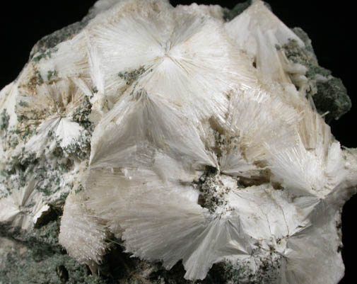 Natrolite with Diopside from Tyringham, Berkshire County, Massachusetts