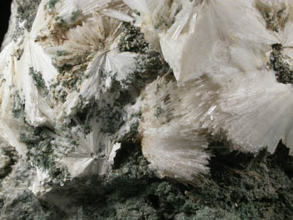 Natrolite with Diopside from Tyringham, Berkshire County, Massachusetts