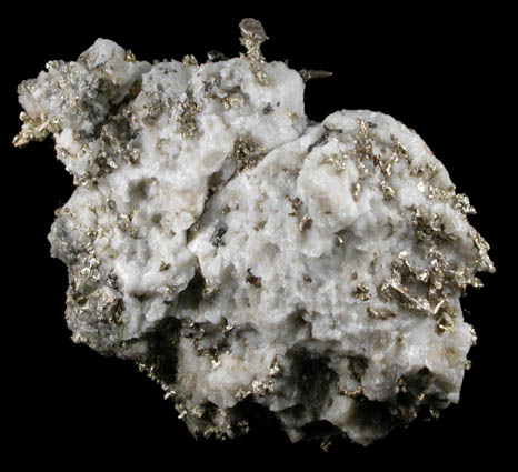 Silver in Calcite from Copper Falls Mine, Keweenaw Peninsula Copper District, Michigan