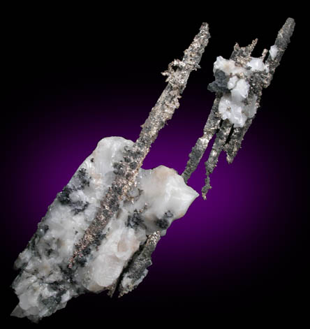 Silver in Calcite from Andres del Rio District, Batopilas, Chihuahua, Mexico