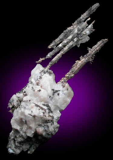 Silver in Calcite from Andres del Rio District, Batopilas, Chihuahua, Mexico