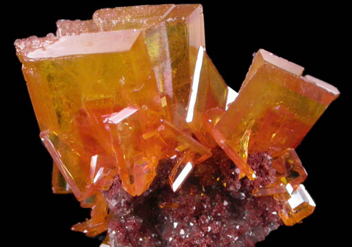 Wulfenite from Rowley Mine, 20 km northwest of Theba, Painted Rock Mountains, Maricopa County, Arizona