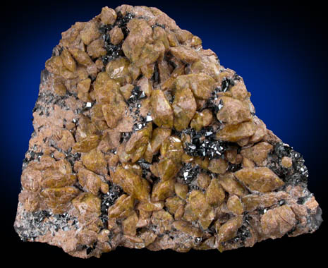 Sturmanite with Manganite from N'Chwaning Mine, Kalahari Manganese Field, Northern Cape Province, South Africa