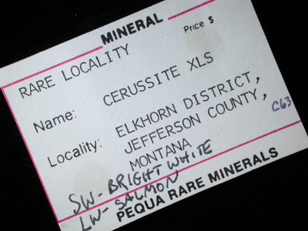 Cerussite from Elkhorn District, Jefferson County, Montana