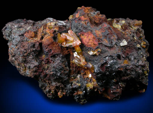 Mimetite on Coronadite from Roughton Gill Mine, Caldbeck Fells, Cumbria, England