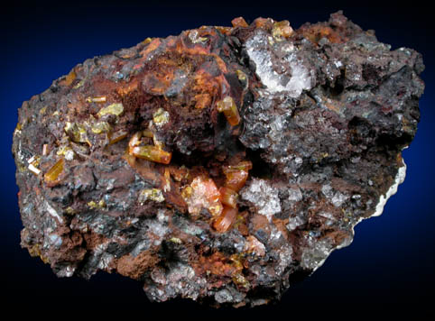 Mimetite on Coronadite from Roughton Gill Mine, Caldbeck Fells, Cumbria, England