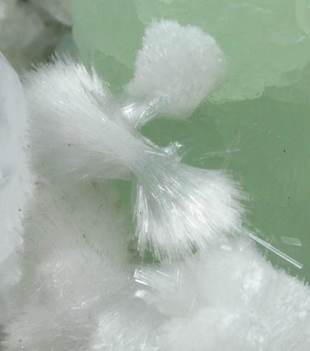 Thomsonite, Prehnite, Calcite from Lower New Street Quarry, Paterson, Passaic County, New Jersey