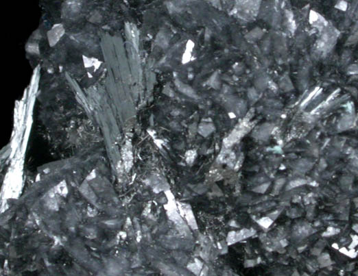 Stibnite on Calcite with Jamesonite inclusions from Herja Mine (Kisbanya), Baia Mare, Maramures, Romania