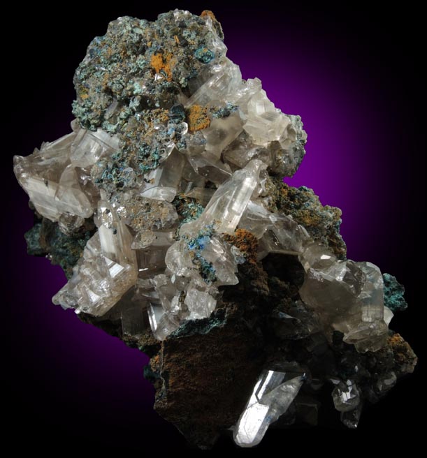 Cerussite with Plancheite-Shattuckite from Tsumeb Mine, Otavi-Bergland District, Oshikoto, Namibia